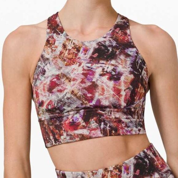 Lululemon Wunder Train Long-Line Bra Medium Support C/D Urbantricity Multi 6 - Picture 2 of 11